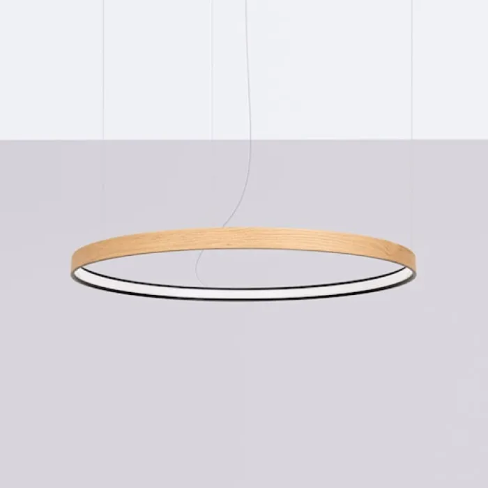 Żyrandol Rio Eik LED 78 cm naturalne drewno 3000K