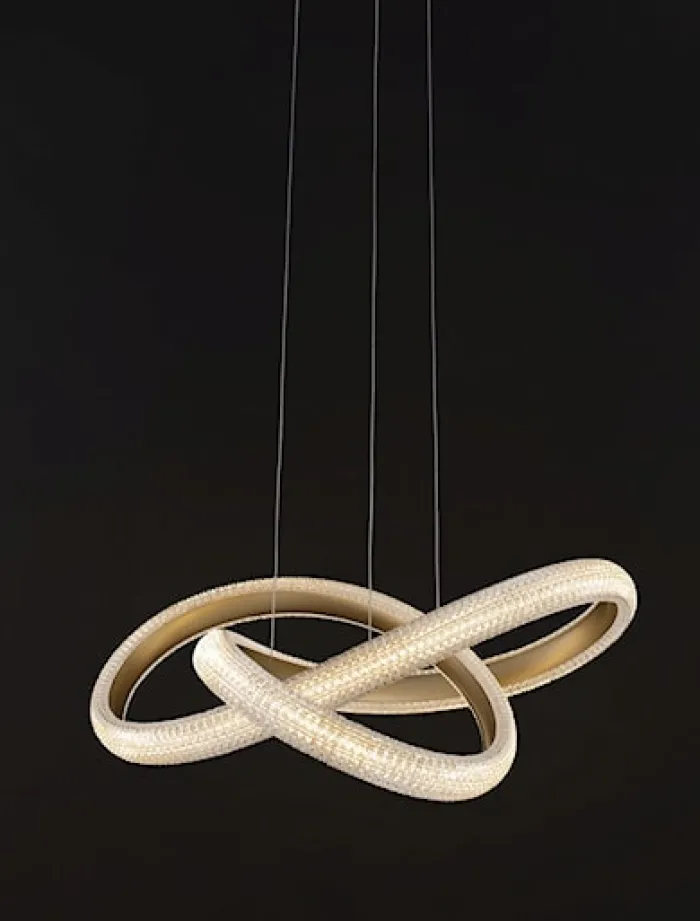 Żyrandol Synery LED średnica 52 cm złoty