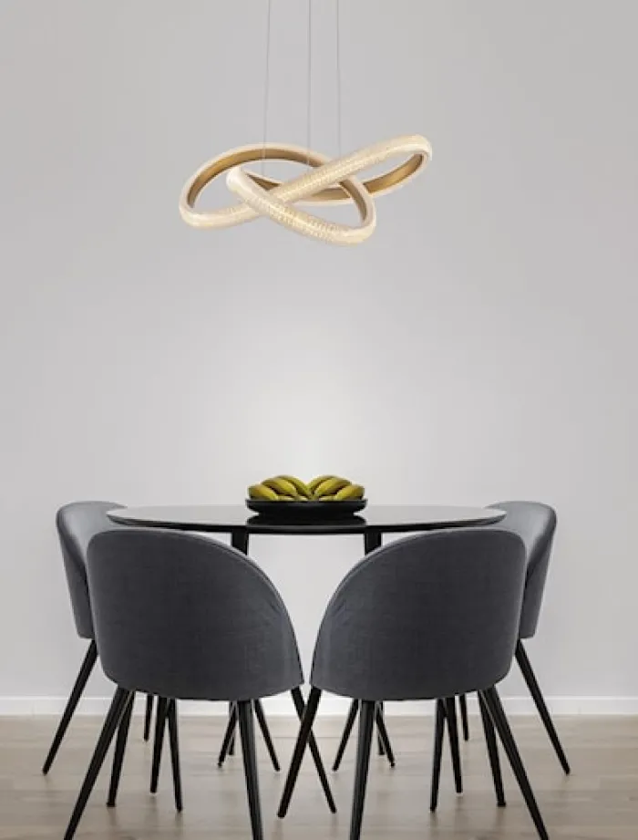 Żyrandol Synery LED średnica 52 cm złoty
