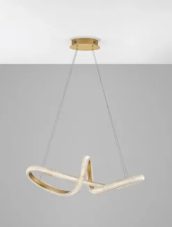 Żyrandol Synery LED średnica 75 cm złoty