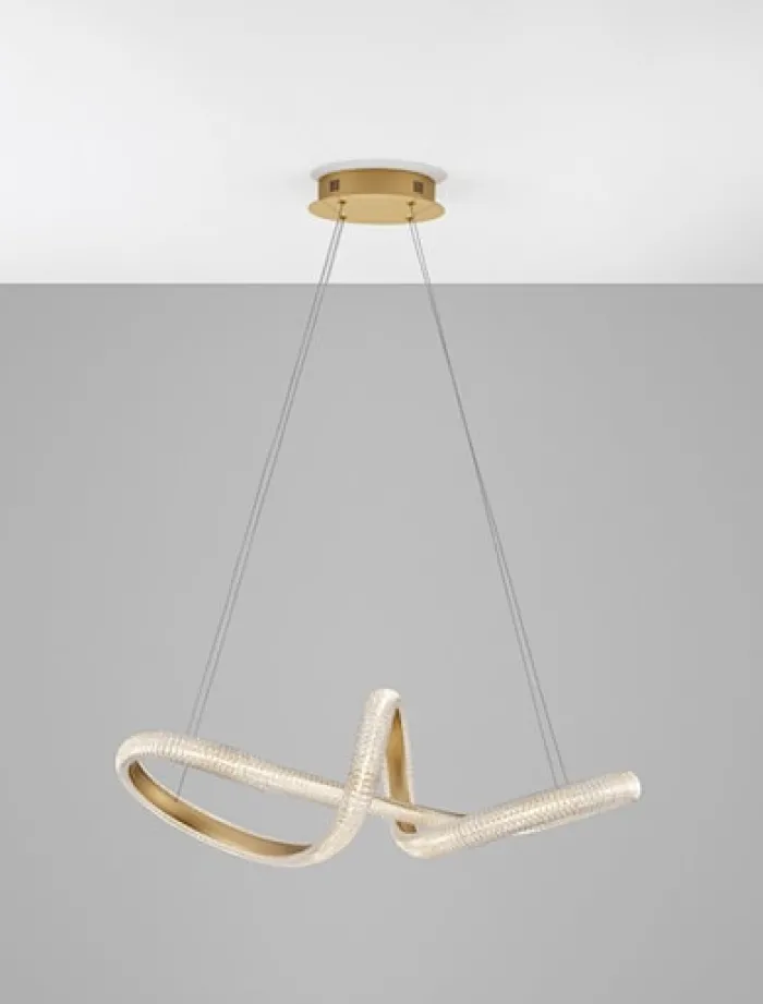 Żyrandol Synery LED średnica 75 cm złoty