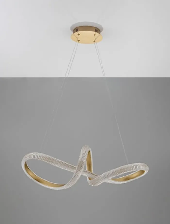 Żyrandol Synery LED średnica 75 cm złoty
