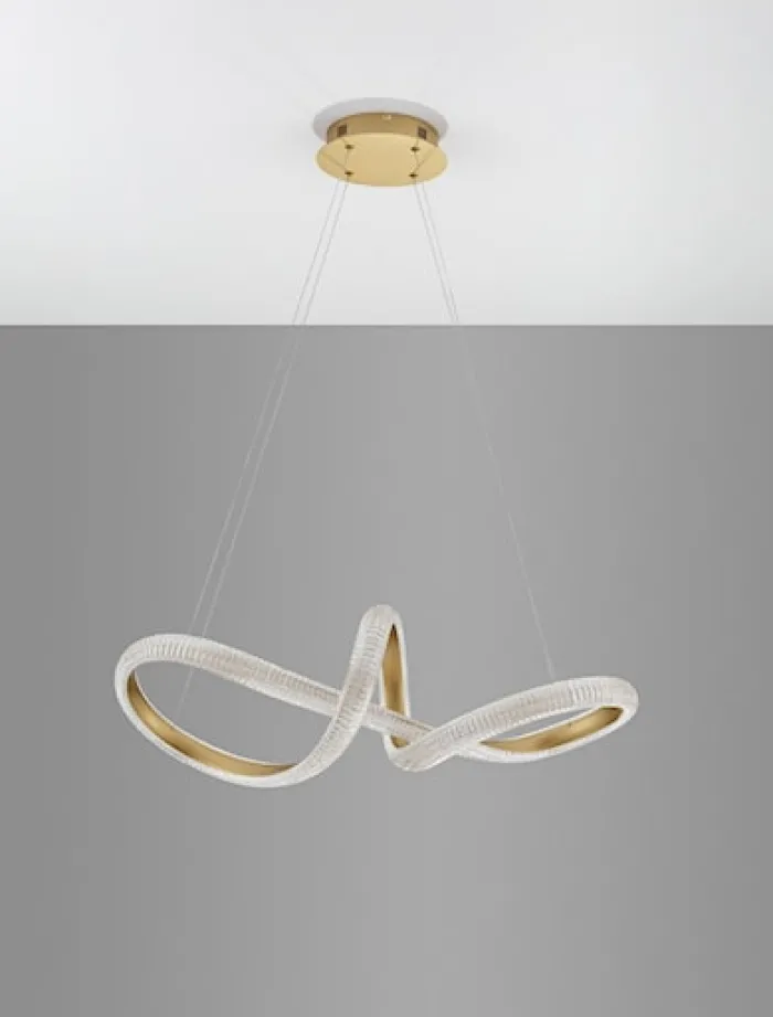 Żyrandol Synery LED średnica 75 cm złoty