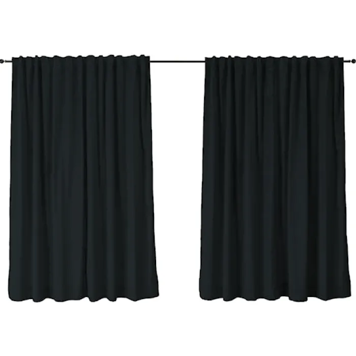 Zasłona do salonu Hydropiper 140x270 cm czarna