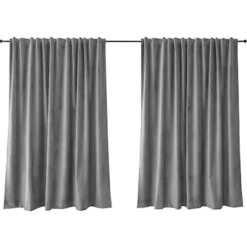 Zasłona do salonu Myrrhis w tkaninie PET FRIENDLY 140x270 cm szara