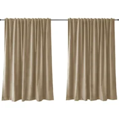 Zasłona do salonu Myrrhis w tkaninie PET FRIENDLY 280x270 cm latte