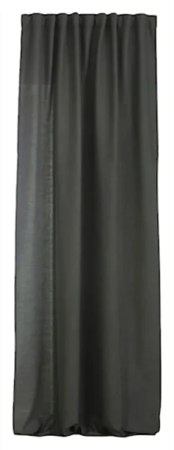 Zasłona na taśmie marszczącej Basic 140x280 cm bazaltowa