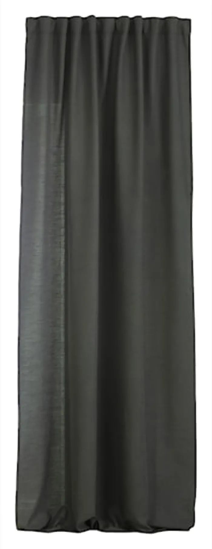 Zasłona na taśmie marszczącej Basic 140x280 cm bazaltowa