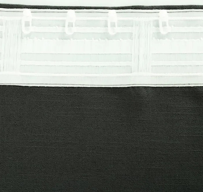 Zasłona na taśmie marszczącej Basic 140x280 cm bazaltowa