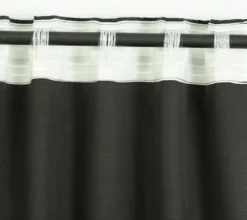 Zasłona na taśmie marszczącej Basic 140x280 cm bazaltowa