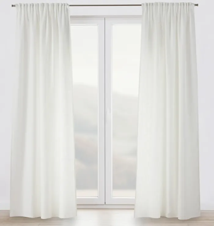 Zasłona na taśmie marszczącej Ereless 140x280 cm ecru
