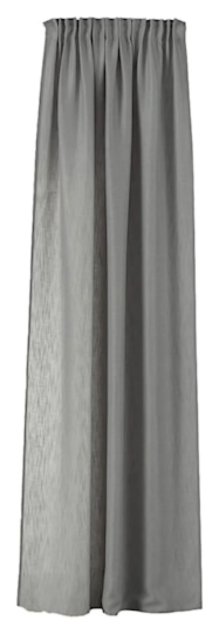 Zasłona na taśmie marszczącej Ereless 140x280 cm szara