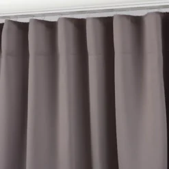 Zasłona zaciemniająca na taśmie marszczącej Ereless 140x280 cm szara