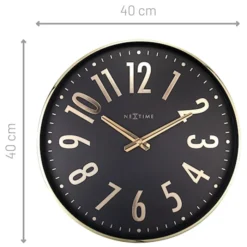 Zegar ścienny Alchemy 40 cm złoto-czarny