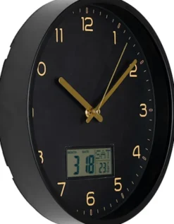 Zegar ścienny Amiens średnica 25 cm czarno-złoty