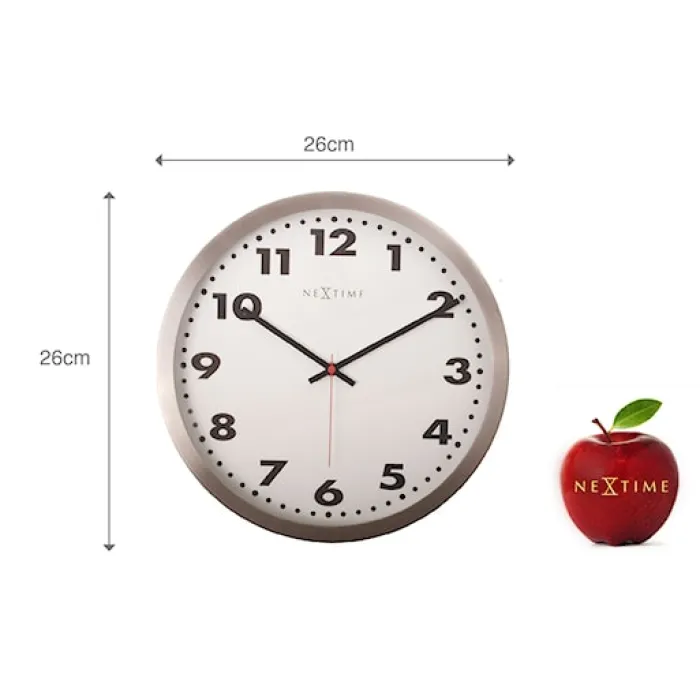 Zegar ścienny Arabic 25 cm biało-brązowy