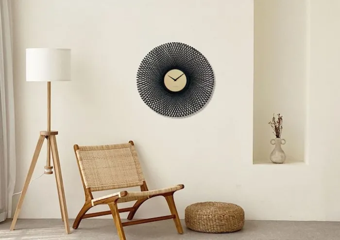 Zegar ścienny Bamboo 60 cm czarny