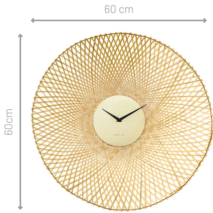 Zegar ścienny Bamboo 60 cm jasnobrązowy