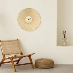 Zegar ścienny Bamboo 60 cm jasnobrązowy