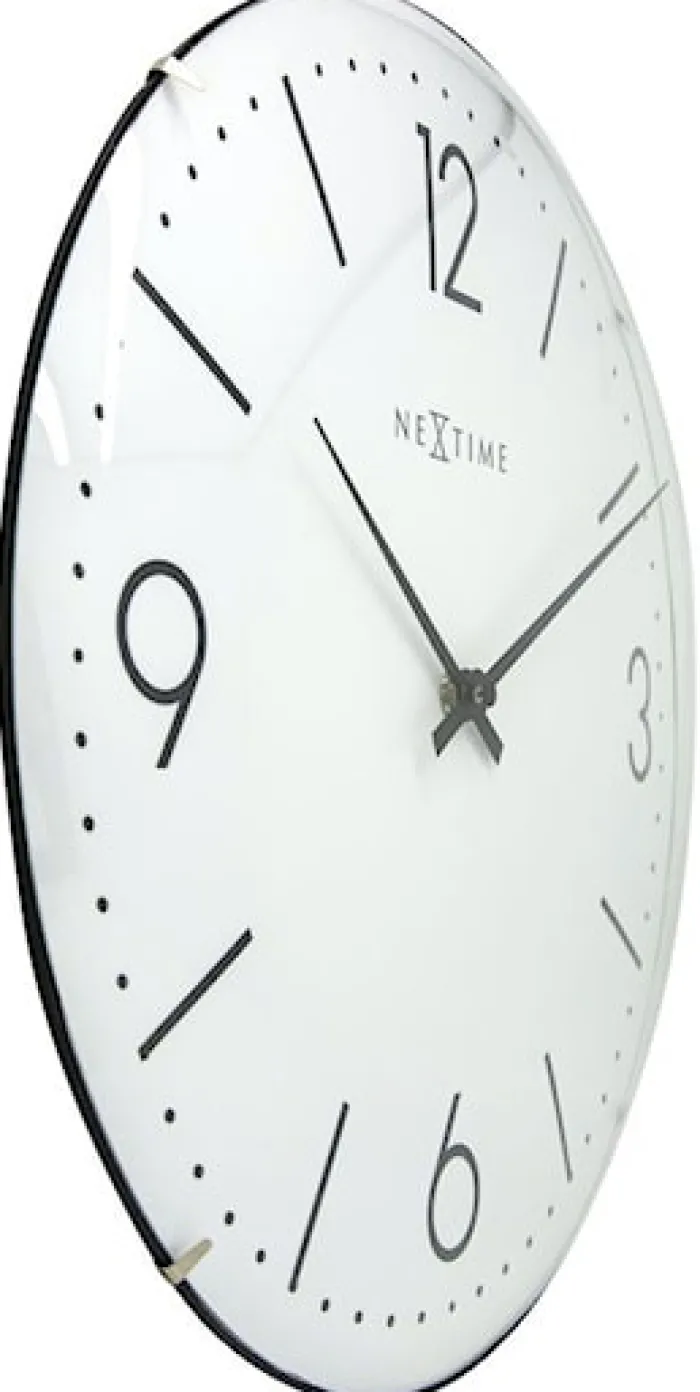 Zegar ścienny Basic Dome średnica 35 cm biały