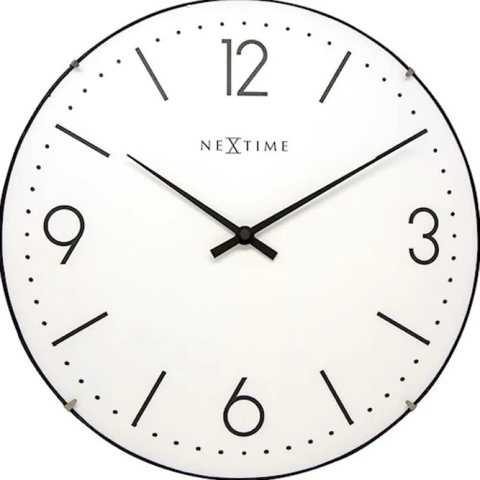 Zegar ścienny Basic Dome średnica 35 cm biały