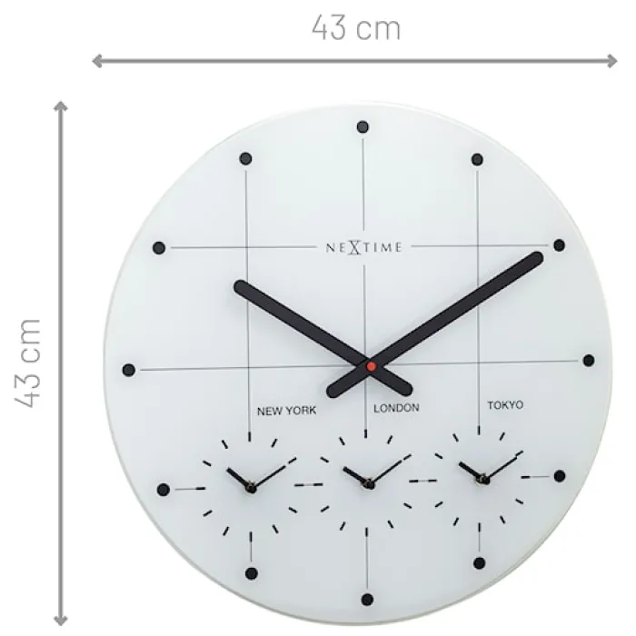 Zegar ścienny Big City 43 cm biały