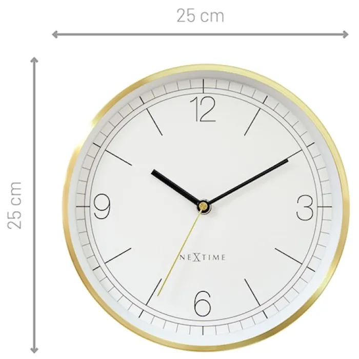 Zegar ścienny Bolero 25 cm biało-złoty
