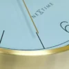 Zegar ścienny Bolero 25 cm turkusowo-złoty