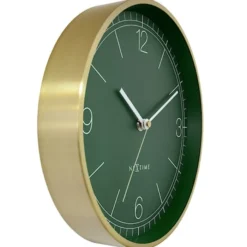 Zegar ścienny Bolero 25 cm zielono-złoty