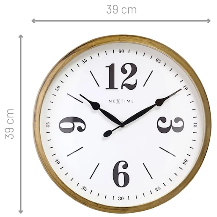 Zegar ścienny Classic 39 cm biało-złoty