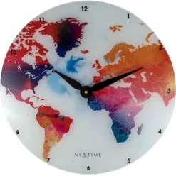 Zegar ścienny Colorful World 43 cm wielokolorowy