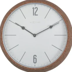 Zegar ścienny Cork 30 cm biało-brązowy