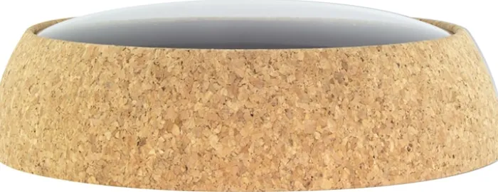 Zegar ścienny Cork 30 cm biało-brązowy
