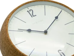 Zegar ścienny Cork 30 cm biało-brązowy