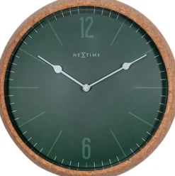 Zegar ścienny Cork 30 cm zielono-brązowy