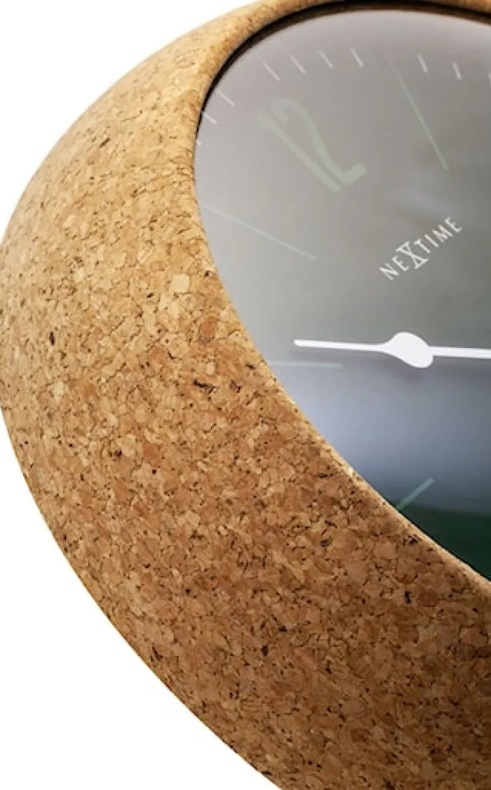 Zegar ścienny Cork 30 cm zielono-brązowy