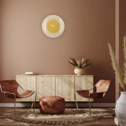 Zegar ścienny Deep 50 cm żółty