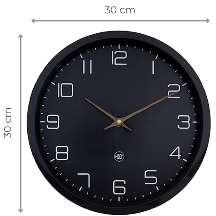 Zegar ścienny Eco 30 cm czarny