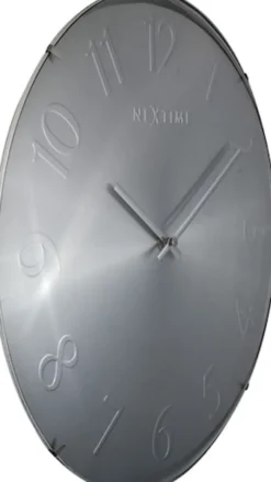 Zegar ścienny Elegant Dome 35 cm srebrny