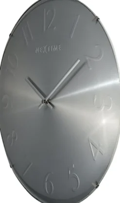 Zegar ścienny Elegant Dome 35 cm srebrny