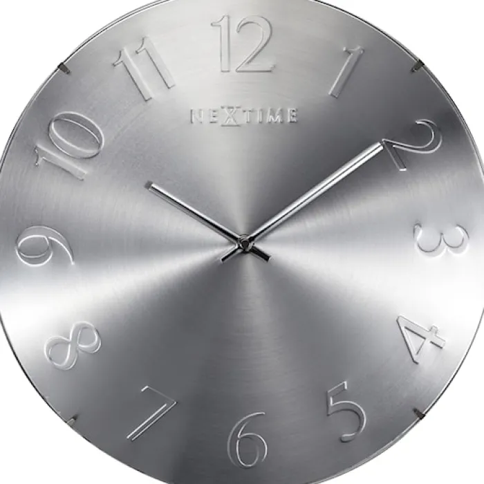 Zegar ścienny Elegant Dome 35 cm srebrny