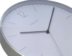 Zegar ścienny Essential 34 cm biało-srebrny