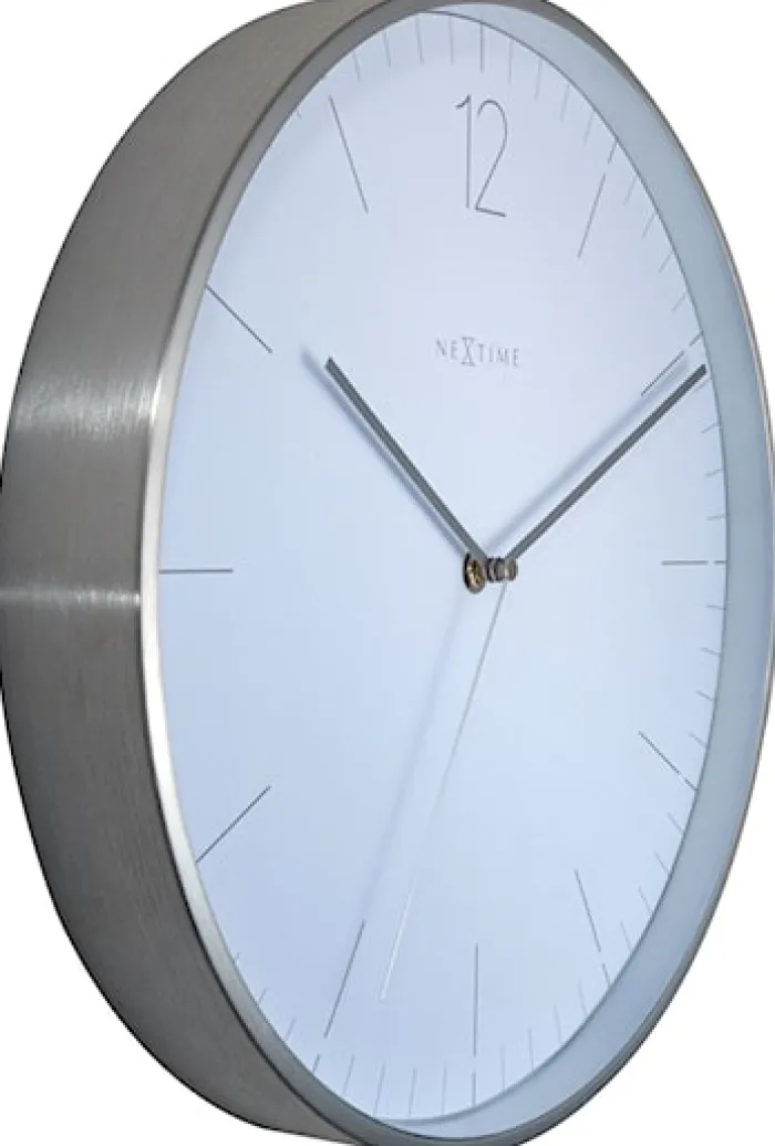 Zegar ścienny Essential 34 cm biało-srebrny