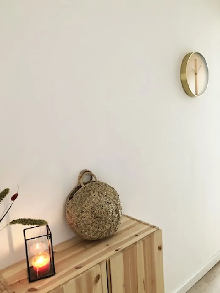 Zegar ścienny Essential 34 cm pomarańczowo-złoty