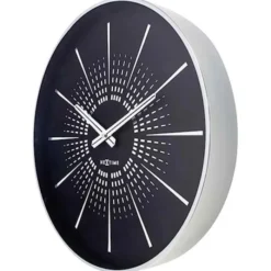 Zegar ścienny Excentric 40 cm czarno-srebrny