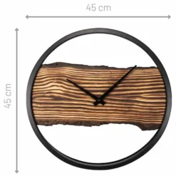 Zegar ścienny Forest 45 cm brązowo-czarny