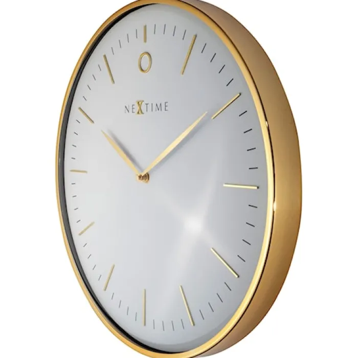 Zegar ścienny Glamour 40 cm biało-złoty