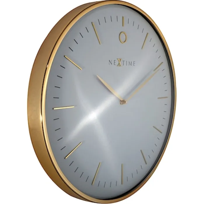 Zegar ścienny Glamour 40 cm biało-złoty