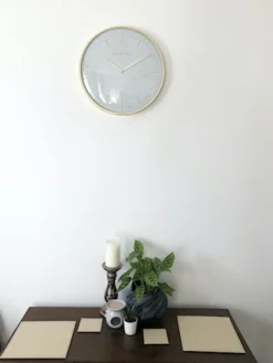 Zegar ścienny Glamour 40 cm biało-złoty
