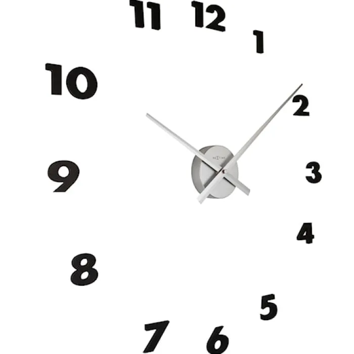 Zegar ścienny Hands 48 cm srebrny